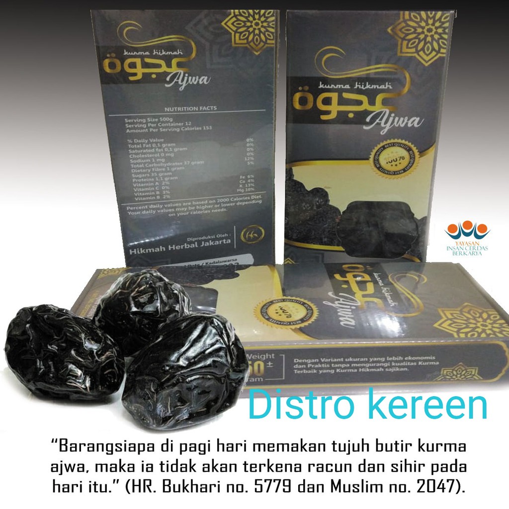 

KURMA AJWA - KURMA MADINAH - KURMA NABI - KURMA 500gram