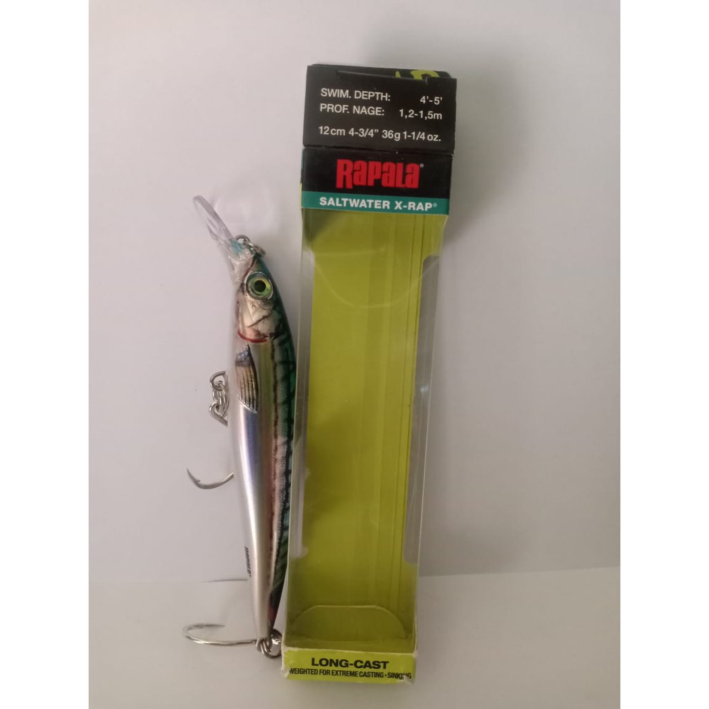Umpan Minnow Lure Rapala Saltwater X-Rap 12cm Long Cast