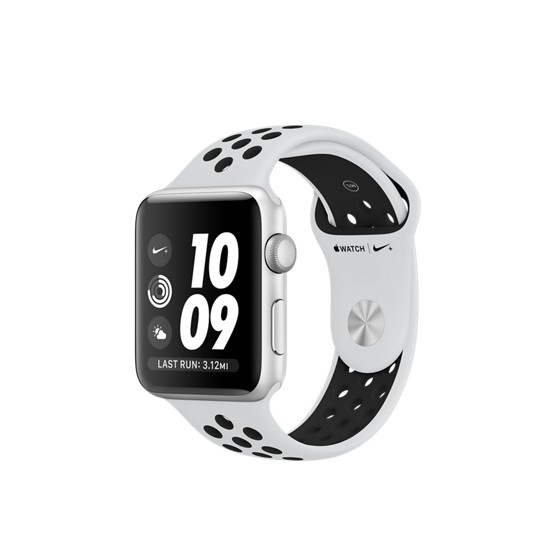 Apple Watch Series 3 42mm Nike+ Silver Aluminum Black Nike Sport Band