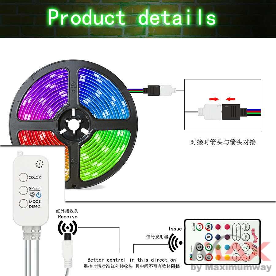 Led Strip Disco DJ Mode Beat Music, 10M RGB 220V SMD 5050,  Led Panggung GOOLOOK Lampu LED Strip Disco Music Mode RGB 10M Controller + Remote GL3 12V 5050 RGB music voice LED light Bluetooth Lamp control Smart Bluetooth APP 10 meters, 15M light with set