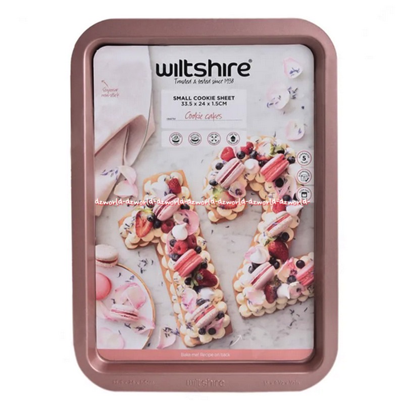 Wiltshire Small Cookies Sheet 33.5cm Oven Tray Papan Loyang Panggang Anti Lengket Tempat Bakar Kue Warna Pink Rose