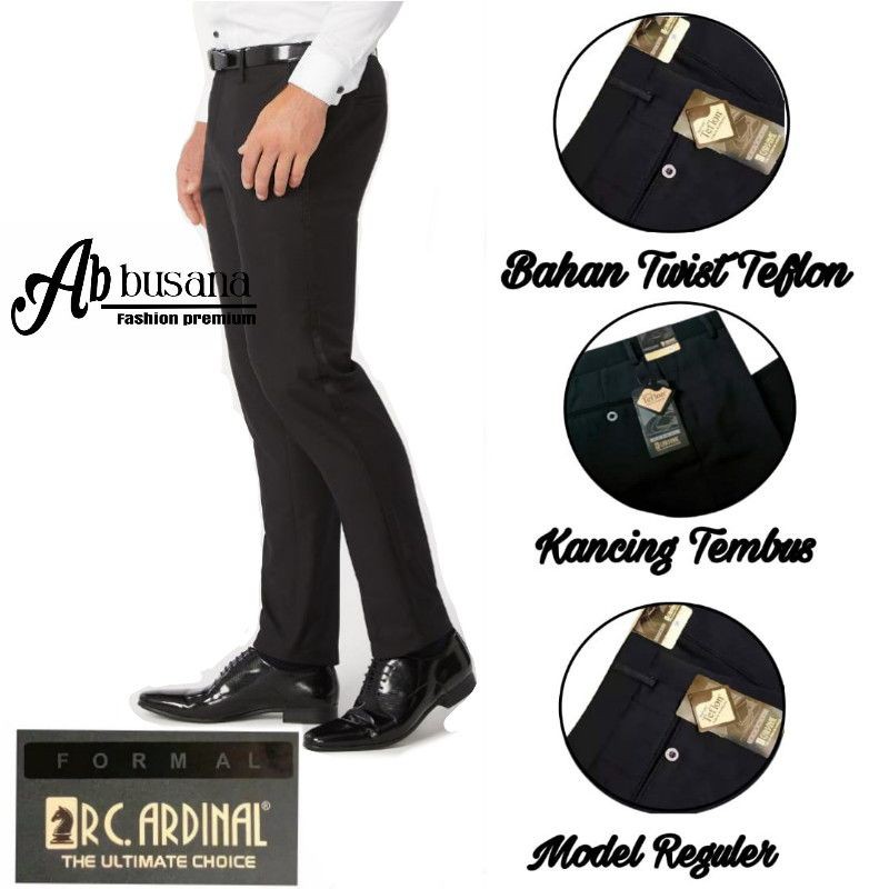 CELANA FORMAL KANTOR CARDINAL BAHAN KATUN TWIST HALUS DAN TEBAL