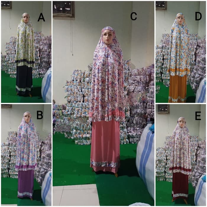 TERLARIS MUKENA DEWASA KAOS JERSEY JUMBO BUNGA