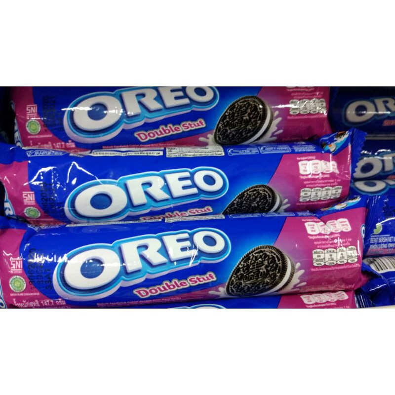 

OREO DOUBLE STUFF 147,7 GRAM / OREO / DOUBLE STUFF / BISKUIT OREO / MONDELEZ / KRIM TEBAL / BISKUIT