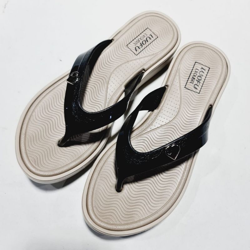 COD SANDAL WANITA IMPORT JEPIT LUOFU RINGAN EMPUK,SENDAL KARET WANITA KEKINIAN WADGES PEREMPUAN TERBARU