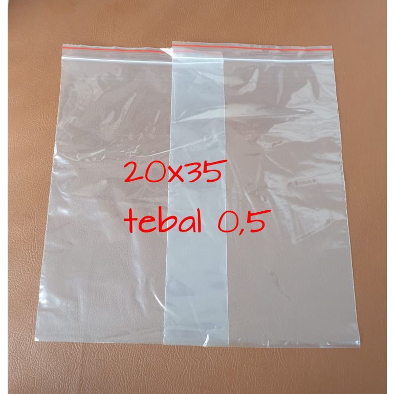 Plastik klip 20x35 / Plastik Packing Baju Kaos seal Ziplock <ECER>