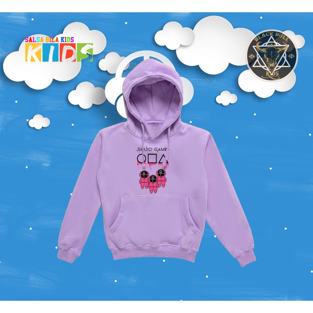 JAKET SWEATER HOODIE ANAK SQUID GAME - LILAC/UNGU UNISEX