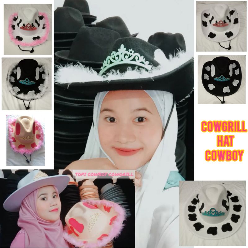 TOPI COWGIRl HAT TOPI COBOY HAT topi cowgirl