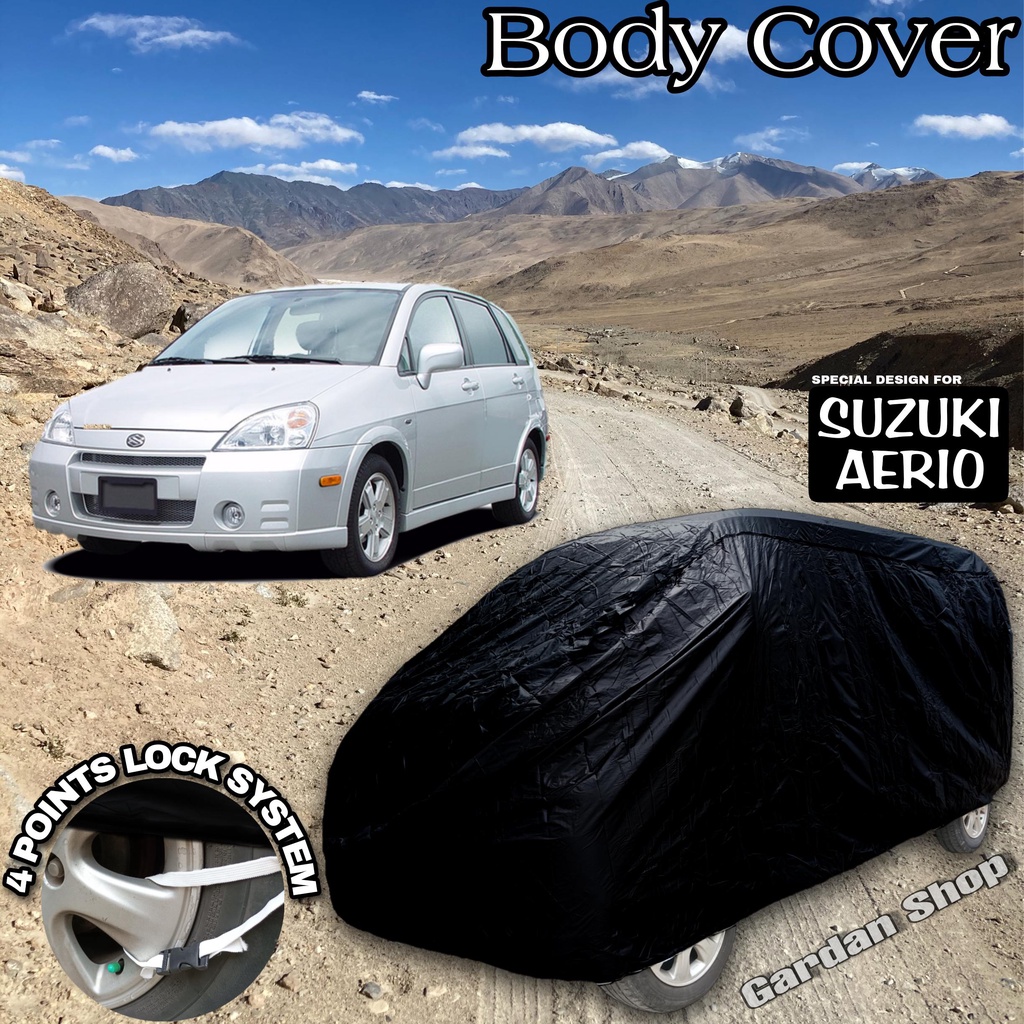 Sarung Mobil SUZUKI AERIO Hitam POLOS Body Cover Suzuki Aerio Full Black