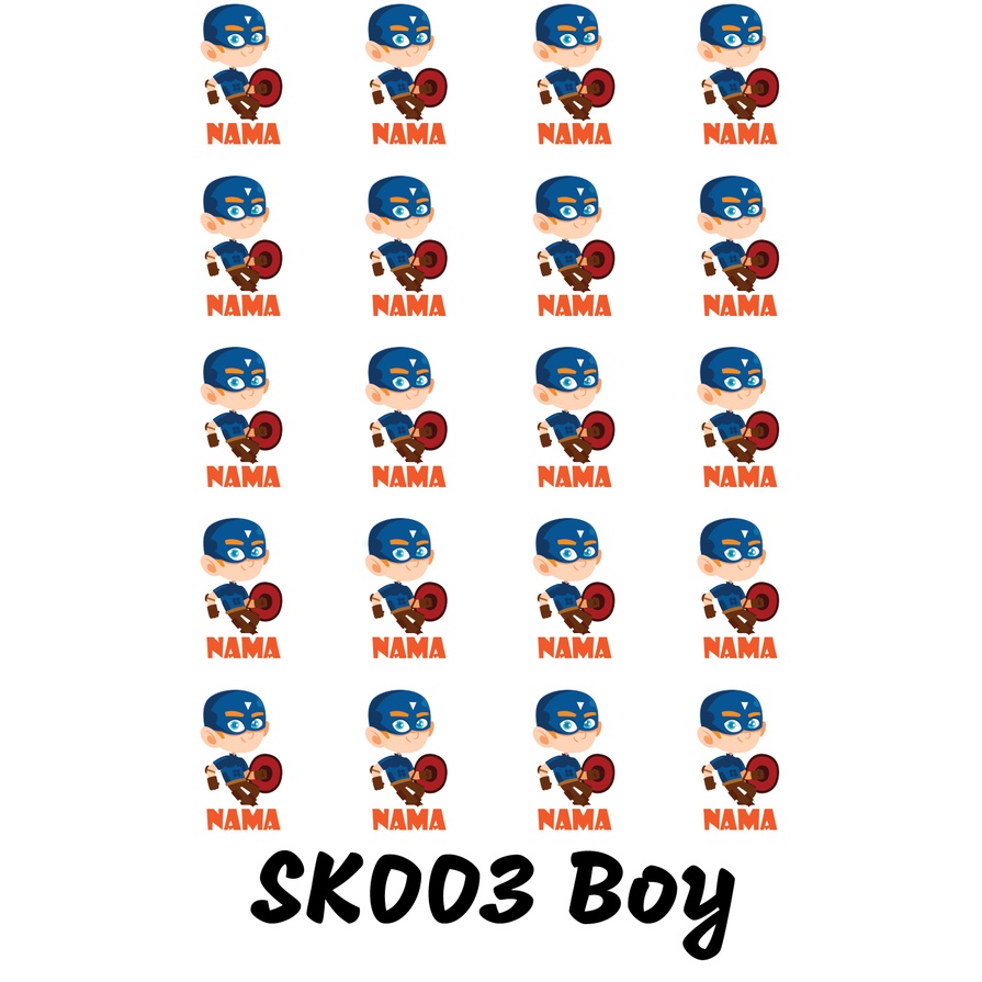 

Sticker Nama Cutting Label Waterproof Tahan Air Hero 03 (SK003)