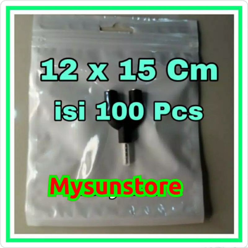 Plastik Klip 12x15 cm Aksesoris  Ziplock Zipper  Zip Lock 12 x 15 cm isi 100 pcs Mysunstore