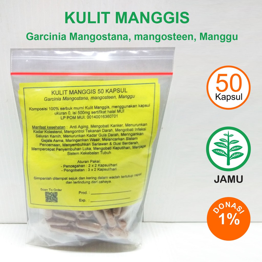 

KULIT MANGGIS KAPSUL Kanker Jantung Gangguan Haid Wasir Kolesterol Sariawan Keputihan