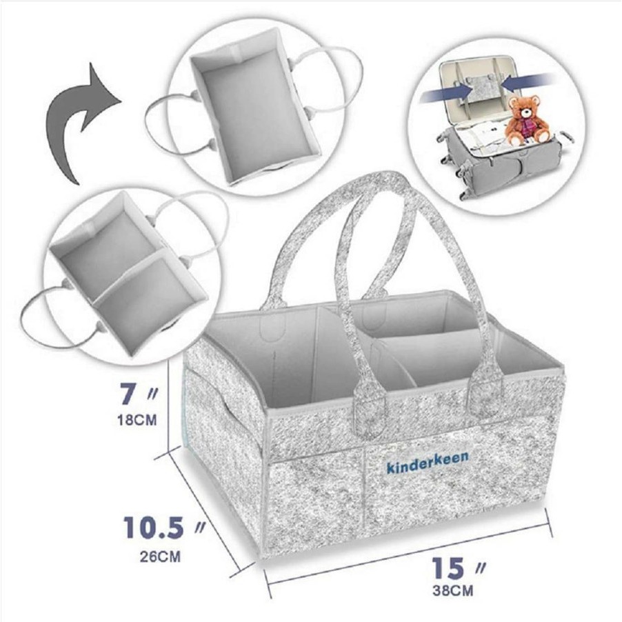 Kinderkeen Multipurpose Caddy Bag Tas Diaper Stroller Organizer Baby Perlengkapan Anak Bayi Storage