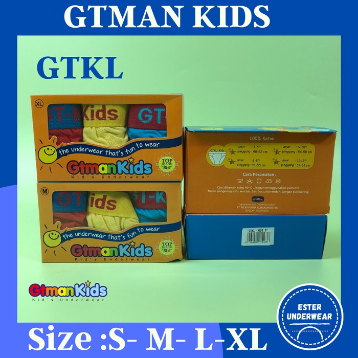 CELANA DALAM ANAK GTMAN KIDS GTKL ISI 3 PCS