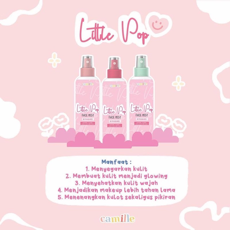 【Offline Store】CAMILLE BEAUTY Masker Wajah WashOff Mask | Little Pop Facemist | Strawberry Yogurt Body Scrub | Masker Skincare Bodycare Pemutih Wajah Tubuh Organik BPOM