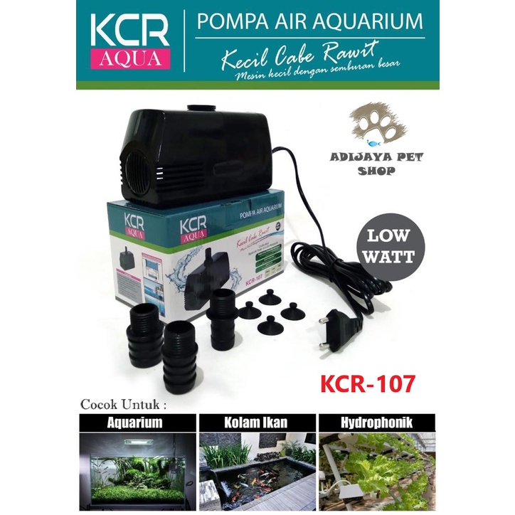 Water Pump KCR-107 5000 L/H (Pompa Air aquarium, kolam, dan hidroponik)