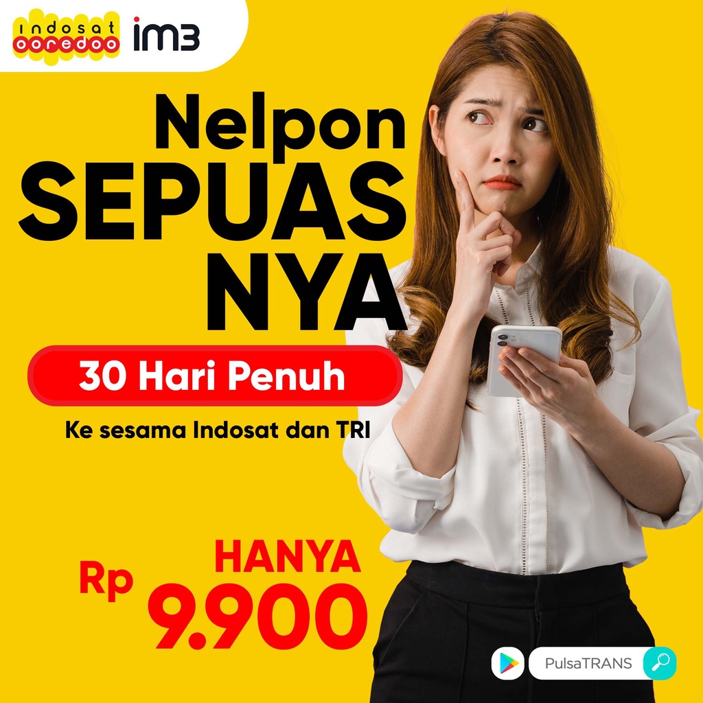 [MURAH] Paket Telpon IM3 / Indosat Ooredoo 30 HARI SEPUASNYA