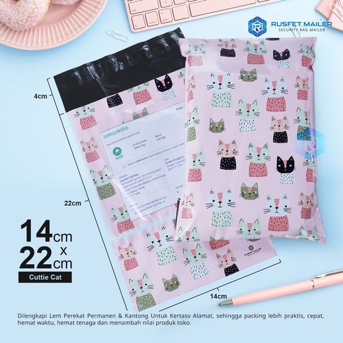 Polymailer | Plastik Packing | Plastik Packing Online | Motif Cuttie Cat