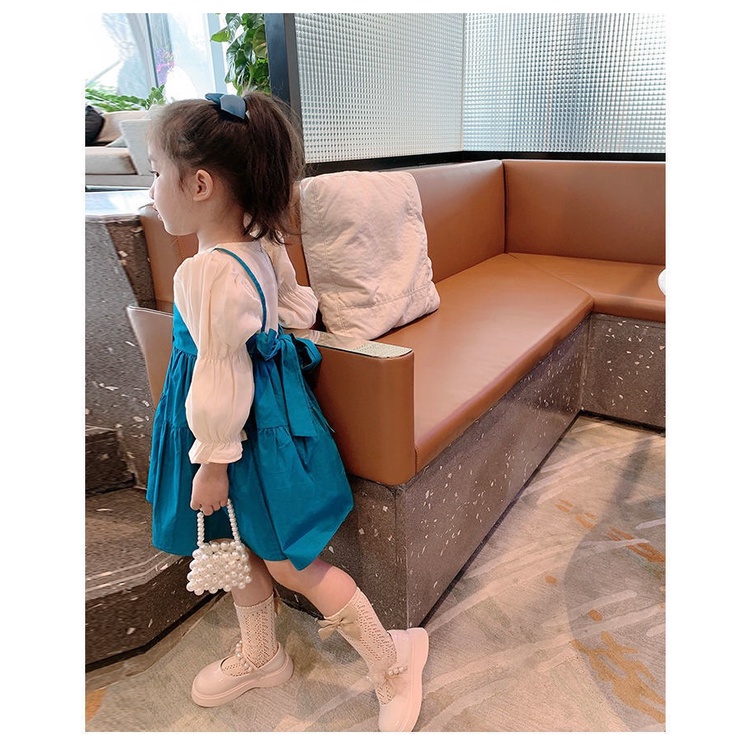 Dress Anak Perempuan Korean Fashion Lengan Panjang Gaun Putri Gaun Gadis