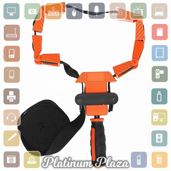 ACAMPTAR Alat Penjepit Bingkai Kayu Adjustable Rapid Corner Clamp Strap Band 4 Jaws - A`2NVLVL-- Red