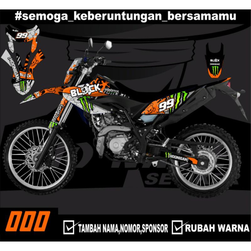 stiker setiker Decal Sticker Motor Cross WR155 Fullbody - Dekal Stiker WR 155 Desain Trail