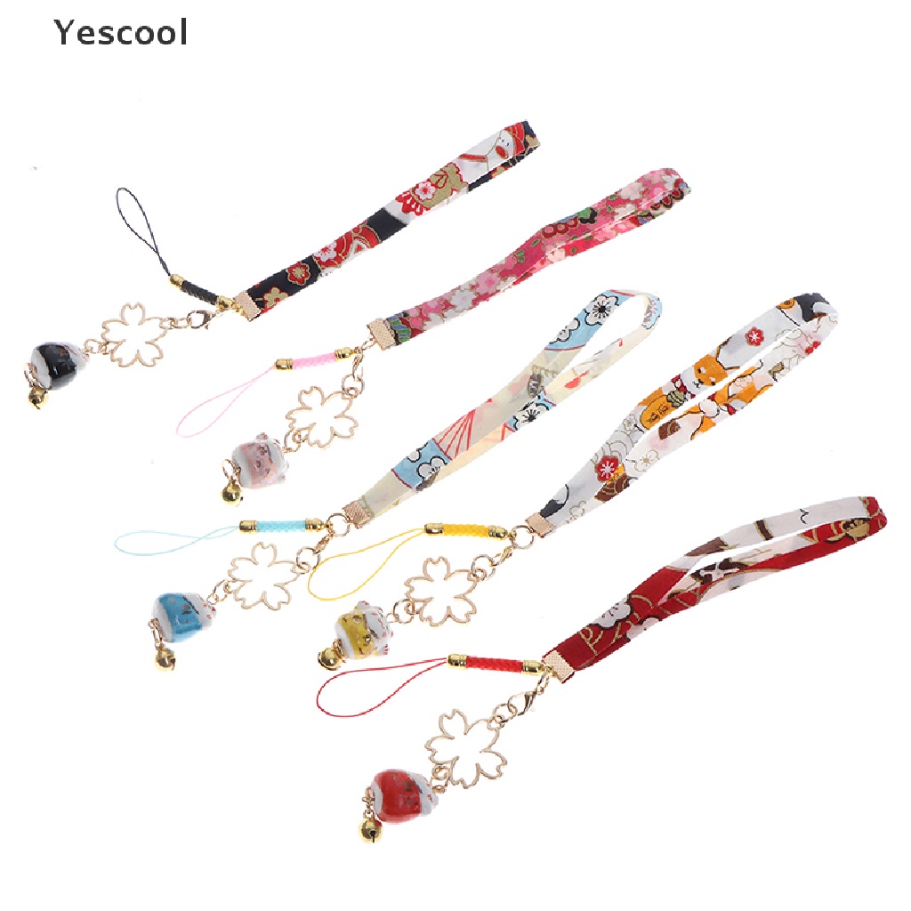 Yes Tali Lanyard Motif Bunga Daisyloncengkucing Untuk Aksesoris Handphone