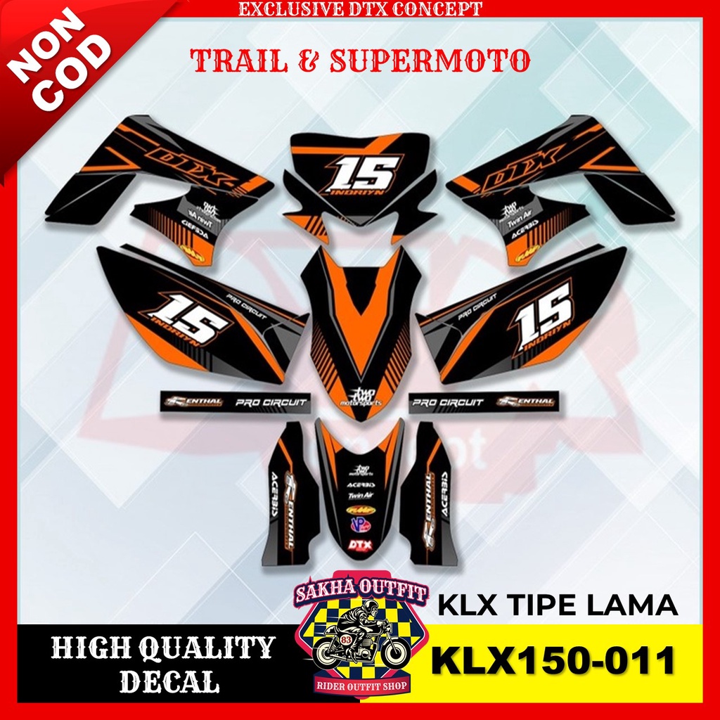 Decal KLX stiker motor stiker trail KLX stiker motor keren decal KLX 150 stiker variasi motor decal 