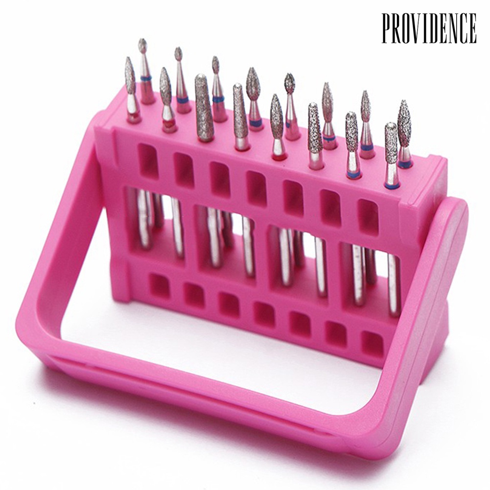 Providence 16 Holes Nail Polishing Drill Bit Holder Sanding Head Display Stand Storage Rack