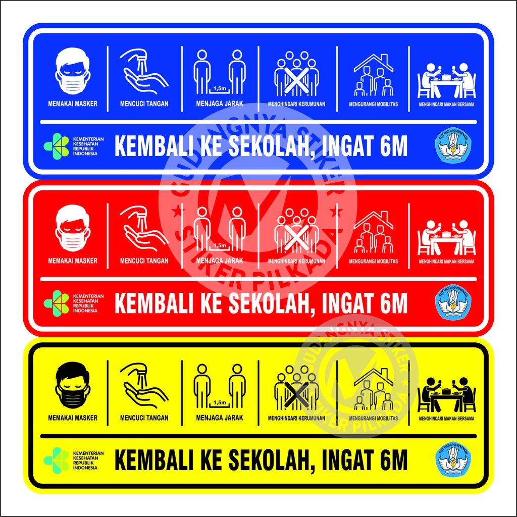

STIKER VINYL PROKES 6M DI SEKOLAH (DIJUAL SATUAN )