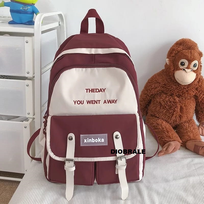 Diobrale - Tas Ransel Wanita Terbaru 2024 Fashion Kekinian Korean Style Sekolah SD SMP SMA Backpack Sekolah Murah Terlaris