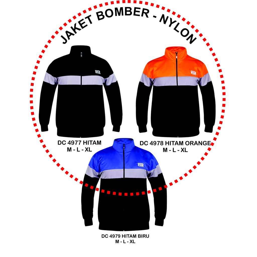 JAKET PRIA - JAKET BOMBER - BAHAN NYLON - ZEINTIN - DC 02