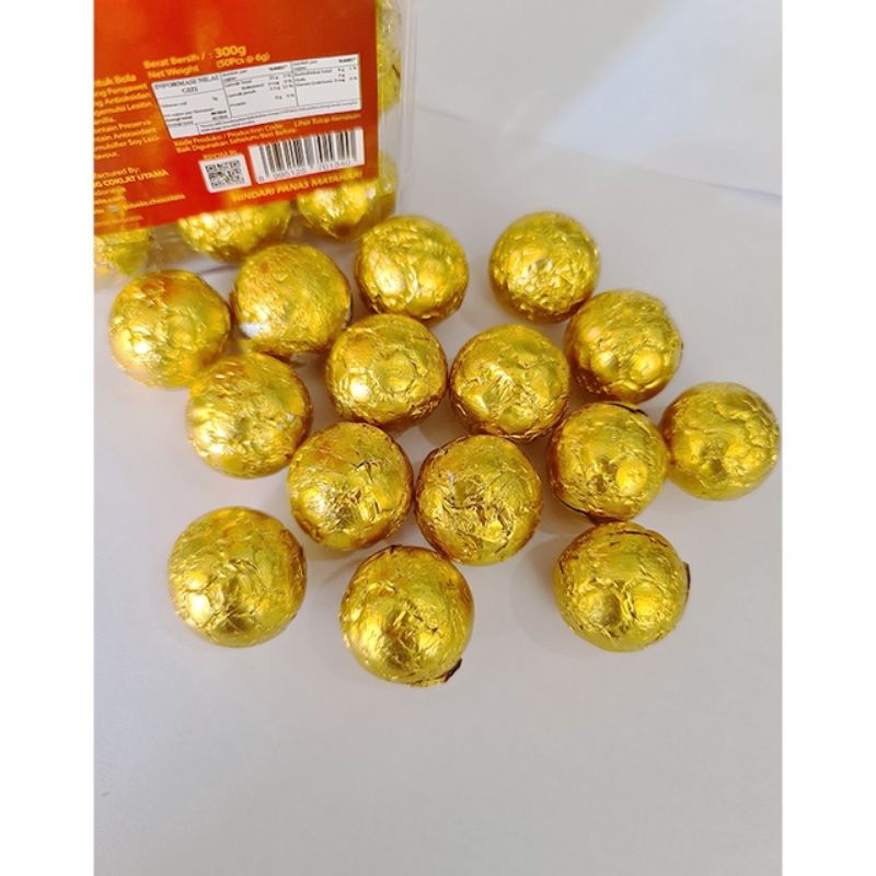 1 Toples Cokelat Tobelo Golden Ball ~ Parcel Lebaran