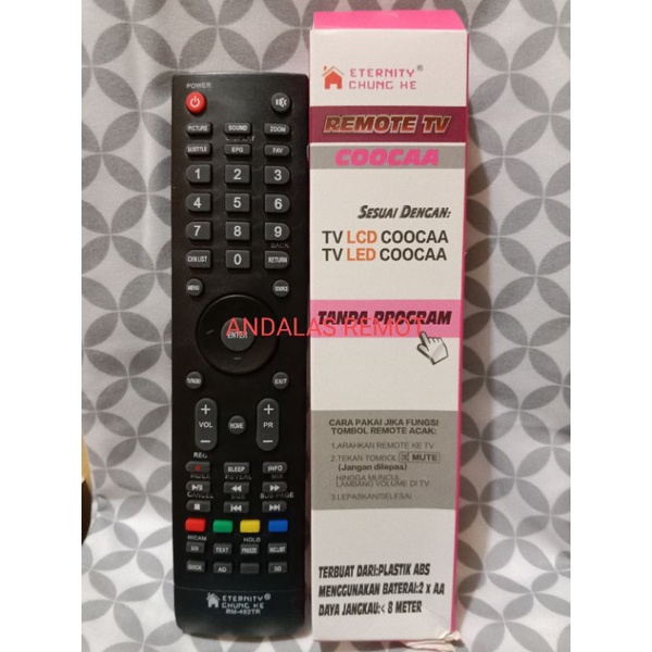 REMOT TV COOCAA LCD/LED UNIVERSAL/MULTY