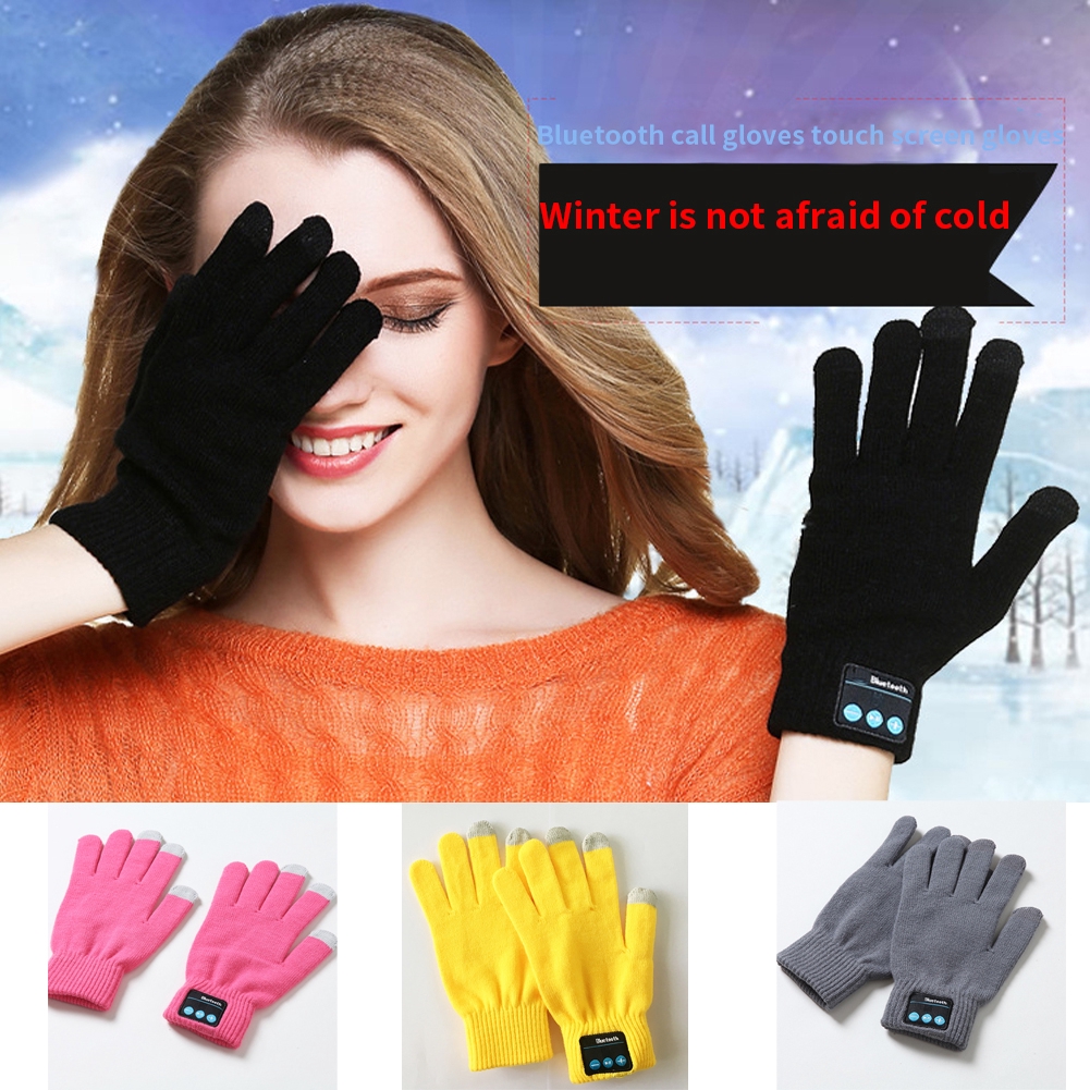 Bluetooth 3.0 Calling Talking Gloves Hand Gesture Touch Screen with Speaker MIC