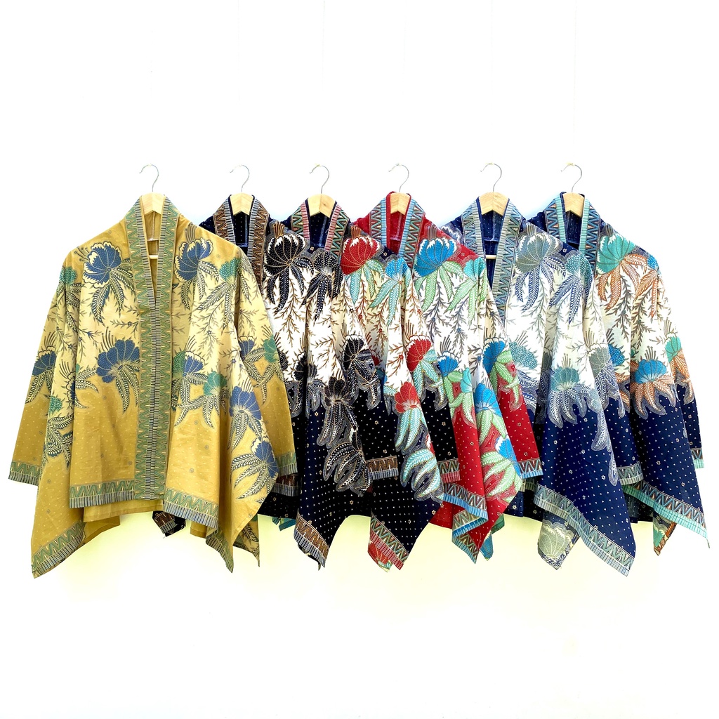 [PREMIUM] Blus Kartini Bunga Sepatu Warna Batik Soft Katun Atasan Kerja Casual Modern Solo