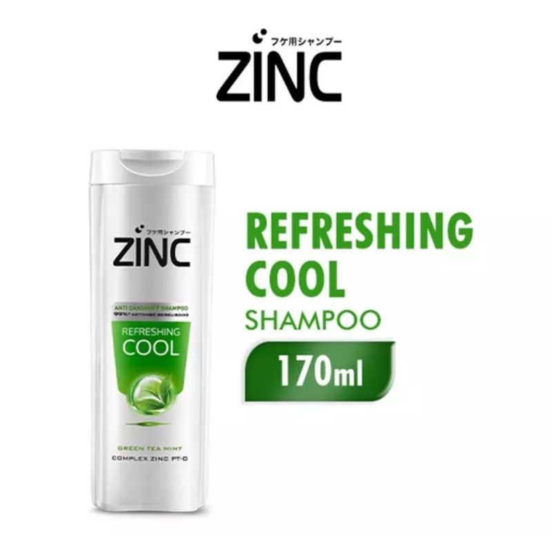 Zinc Shampoo Anti Ketombe ReFreshing Cool|HairFall|Clean Active~Shampo Zinc Original 100%