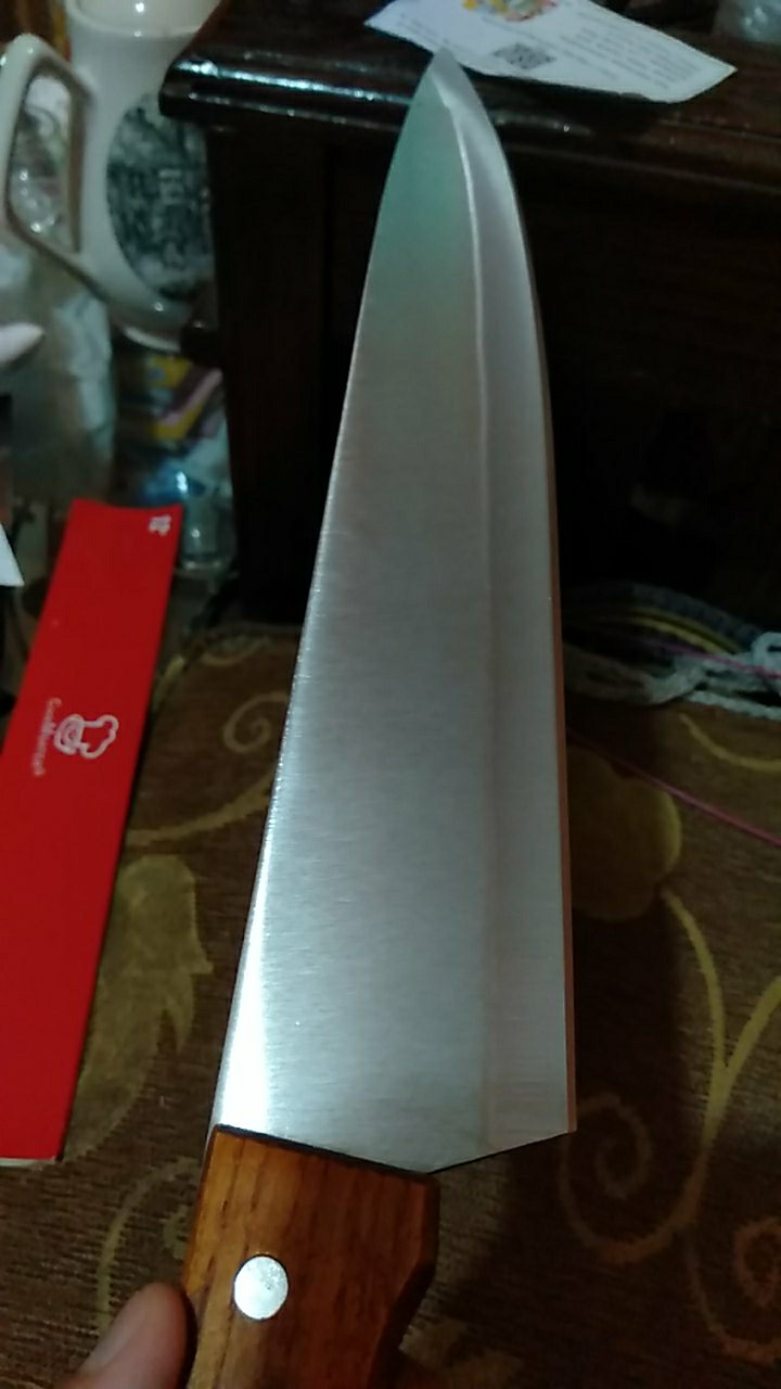 Pisau Dapur Stainless Steel Gagang Kayu Berkualitas Tajam Piso Pemotong Cooking Knife