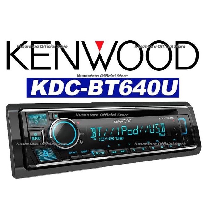 TERMURAH Kenwood KDC-BT640U Single Din Head Unit Tape Audio Mobil CD