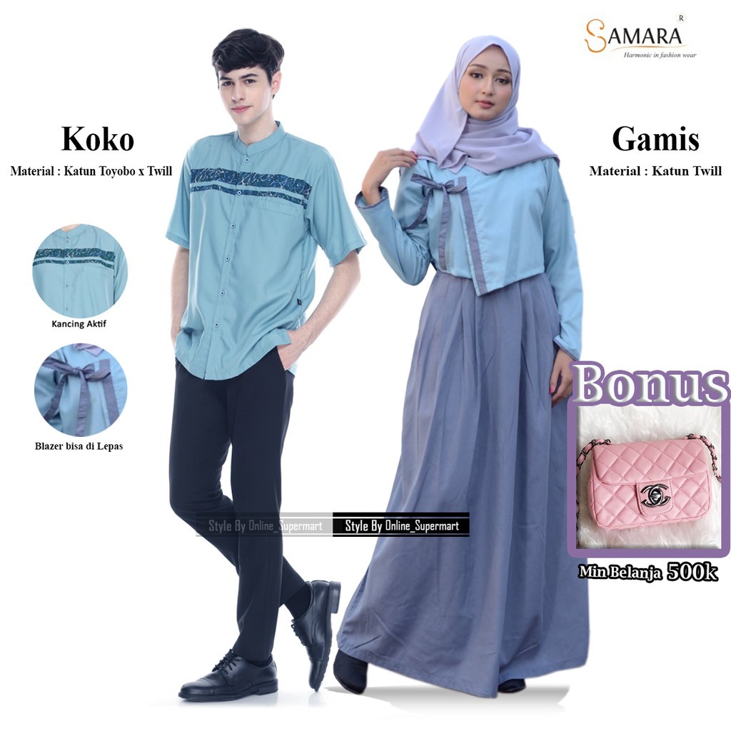 Gamis Couple Baju Muslim Model Korea