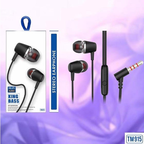 HEADSET - EARPHONE - HANDSFREE TM911 - TM912 - TM913 - TM914 - TM915 - TM916 - EXTRABASS JERNIH PACKINGAN IMPOR