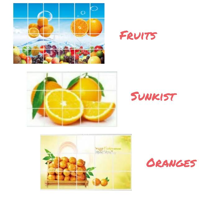 SDD9031 Sticker Dinding Dapur Waterproof Anti Minyak Anti Air / Penghias Dinding Rumah