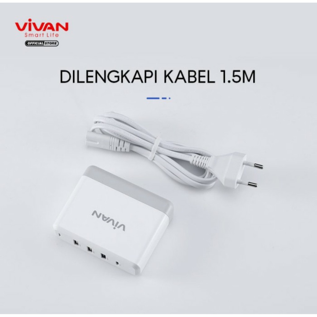 Vivan XQ4 30W 4 USB Output 5.4A Fast Quick Charge USB-C PD QC3.0