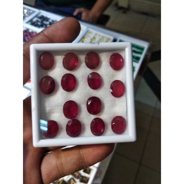 cincin permata merah ruby natural
