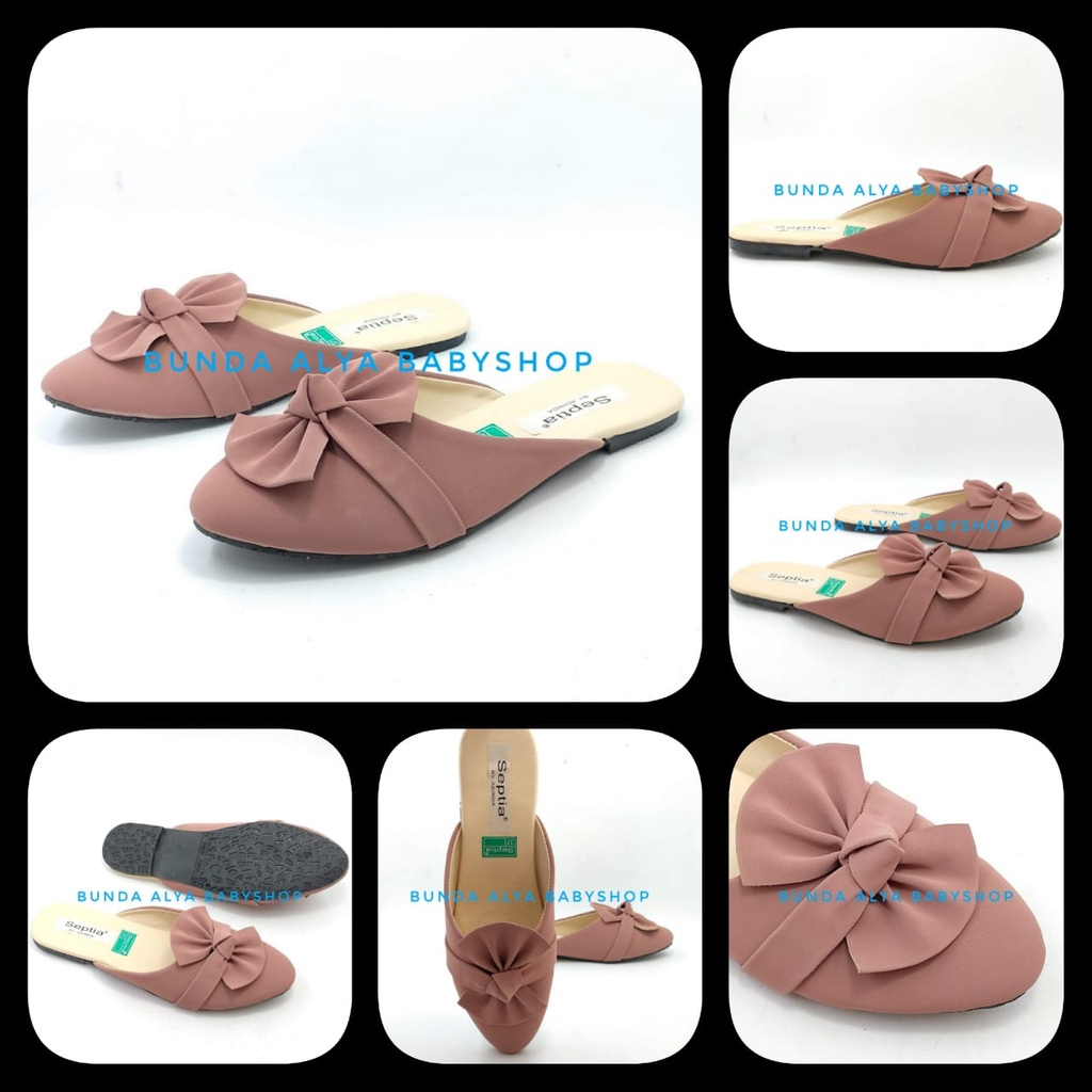 Sandal Slop Wanita Pita Bahan Suede Size 37 - 40 SALEM - Sandal Wanita Simple Ringan Dan Nyaman