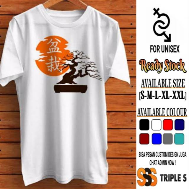 KAOS PECINTA POHON BONSAI JEPANG KAOS HOBI KEREN