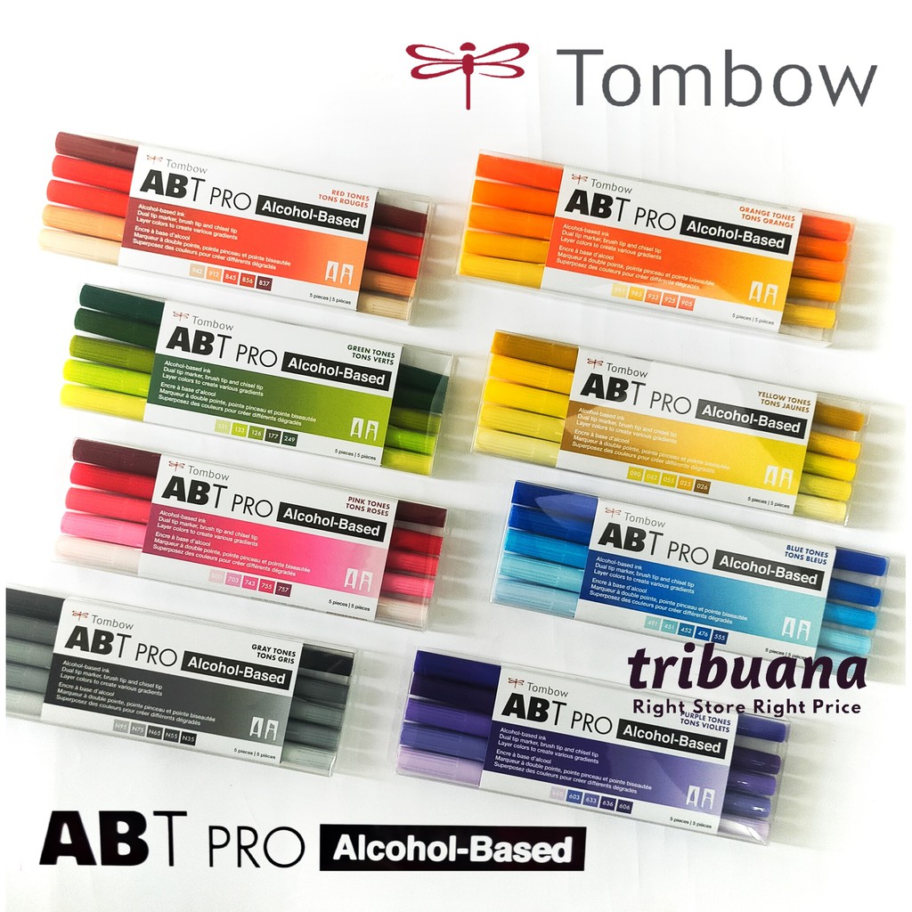 

Tombow ABT PRO Dual Brush Pen Set 5 Colors Alcohol-Based Art Markers