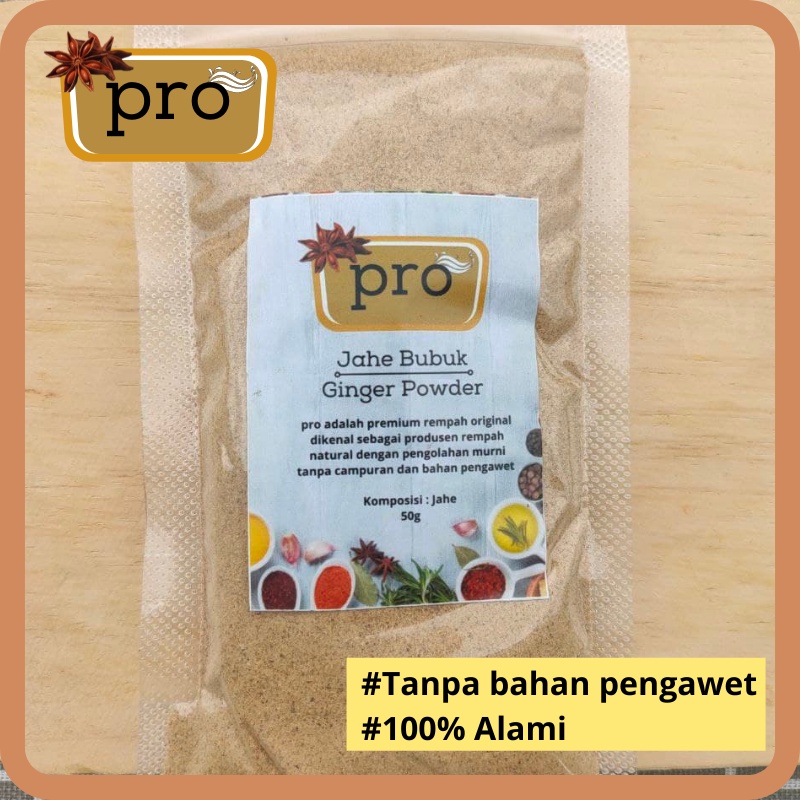 

Jahe Bubuk Asli Isi 50 Gram Premium Bumbu Dapur Bubuk / Ginger Powder
