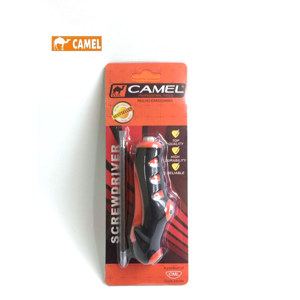 Camel Obeng 2 Way bolak balik 3 fungsi 3 in 1 screwdriver 3posisi 4inch