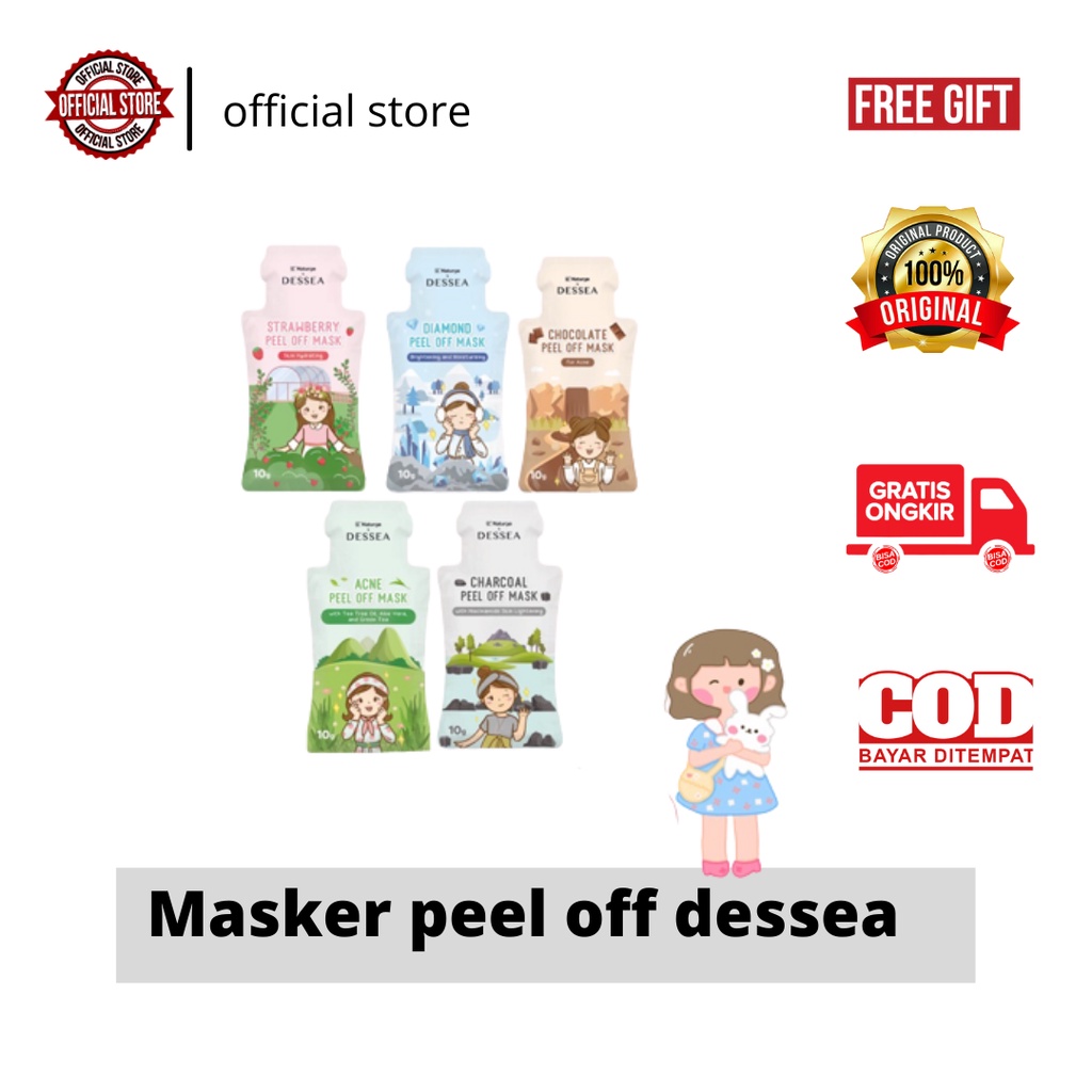 Original Dessea x Naturgo Masker Peel Off Mask 10gr masker wajah siap kirim