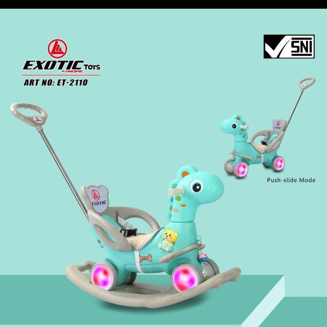 Dino Rocking Horse Exotic Et2110 3 In 1 Ayunan Jungkat-Jungkit